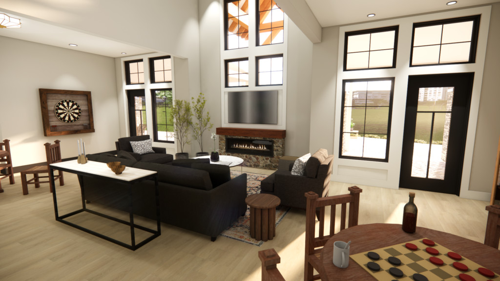 Interior lounge at Reserve at Hunter Trace